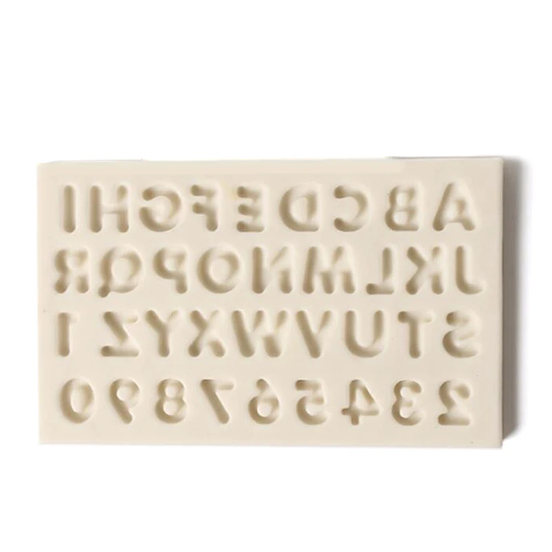 Silicone Letters Numbers Fondant Cake Mold DIY Sugarcraft Chocolate Baking Decor view 2