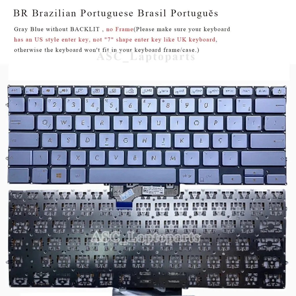 New BR CF FR GR HU IT JP LA ND SP TI Keyboard for ASUS ZenBook 14 UX431 UX431F UX431FL UX431FLC UX431FA UX431FN UX431DA BACKLIT