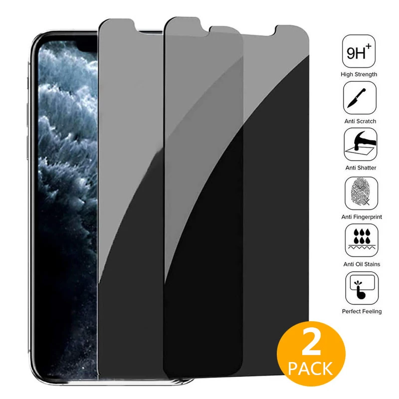 1-2Pcs Private Tempered Glass for IPhone 14 13 12 11 Pro Max 12Mini XS XR SE2020 Anti-Spy Screen Protectors for IPhone8 7 6 Plus