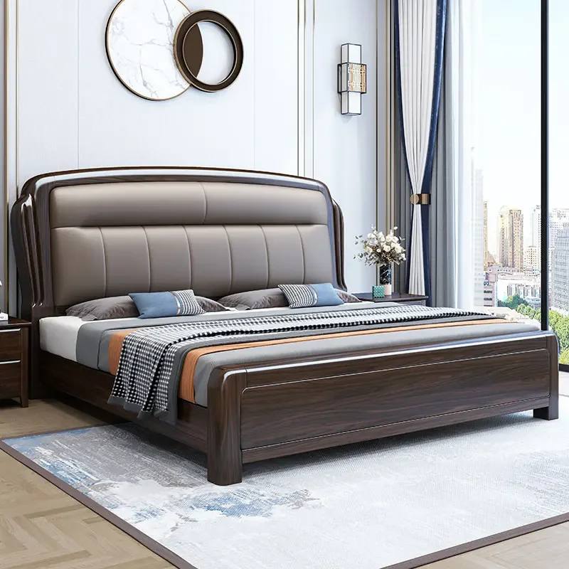 

Wooden Safe Bed Sleeping Princess Platform Comfortable Japanese Beauty Floor Bed King Size Letto Matrimoniale Hotel Furniture