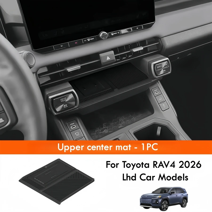Kabellose Ladestation und rutschfeste Matte für Toyota RAV4 2026 LHD – Schutzmatte für die Mittelkonsole und Organizer für die Beifahrerseite – Detail 12