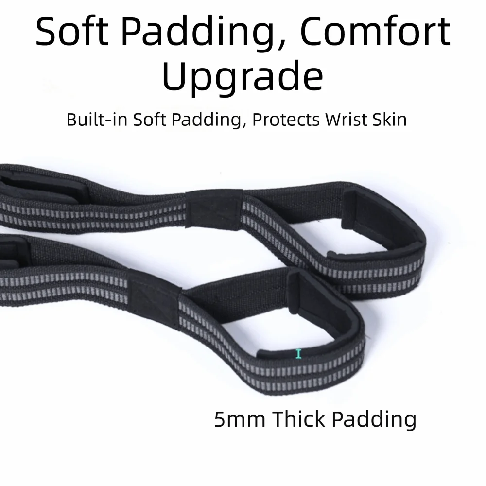 2Pcs/Set Figure Eight Design Weightlifting Straps Professional Auxiliary Function Deadlift Straps Heavy Duty Wrist Bands