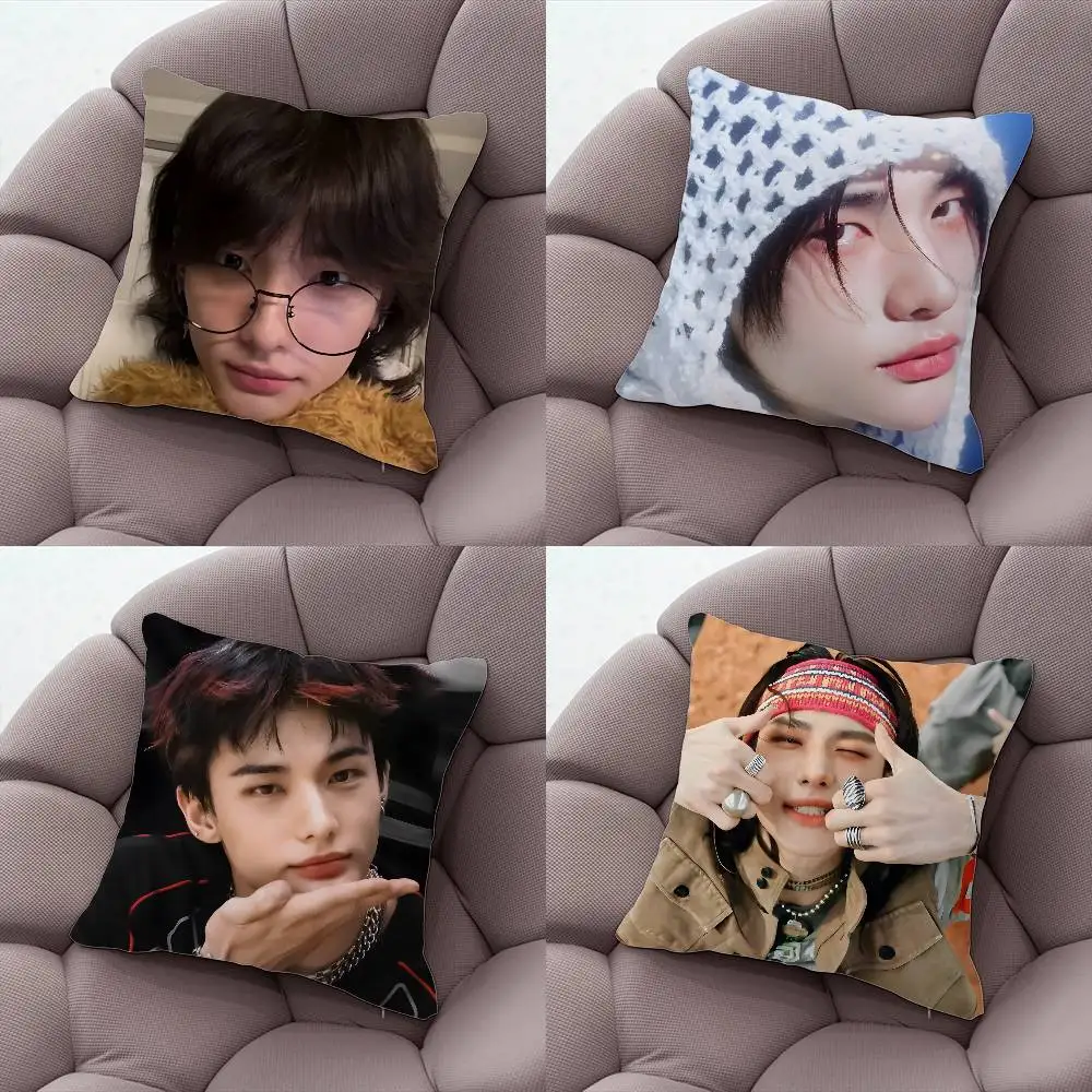 

H-Hyunjin Boy S-SKZ Pillowcase Pillows for Sofa Cover Decoration Home Decor Items Luxury Pillow Covers Cushion Cushions