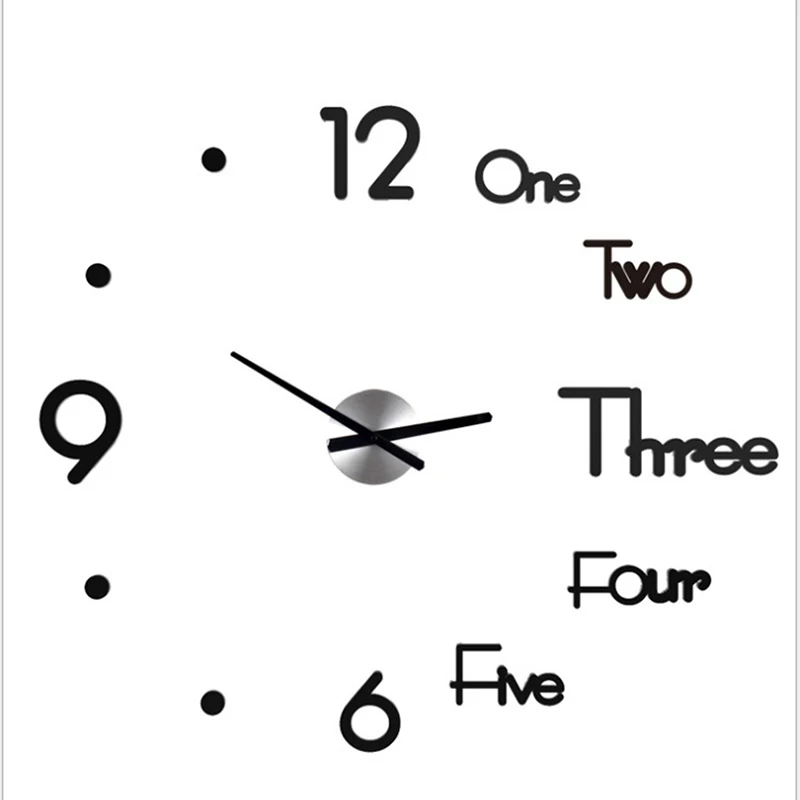 

DIY Wall Clock, Easy to Assemble, Modern Design 3D Wall Clock, Used to Decorate The Empty Wall, for Home, Office, Hotel