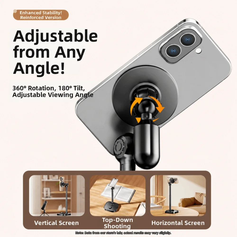 

New Magnetic Cell Phone Stand Multi-Uses Adjustable Height Phone Holder 540 Degree Rotatable Mobile Phone Rack Home Use