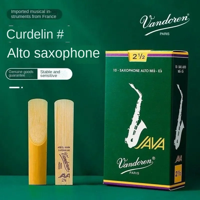 Original Vandoren Green box JAVA Bb Tenor Saxophone Reed 2.0/2.5/3.0/3.5【10 reeds/box】