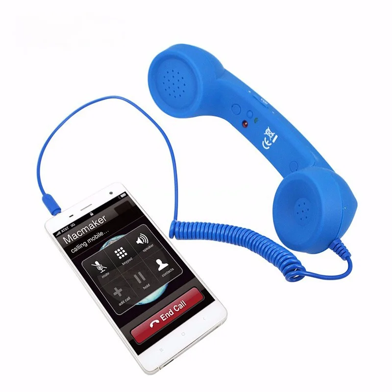 

High Quality Classic retro 3.5 mm Comfort telephone Handset Mini Mic Speaker Phone Call Receiver For Iphone Samsung Huawei