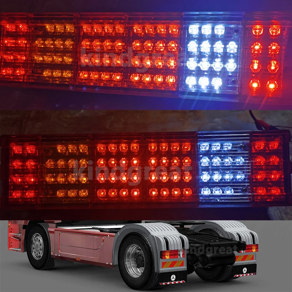 1PCS LED 24V Truck Tail Light Trailer Rear Lamp For Mercedes-Benz Actros MP1 MP2 MP3 MP4 OE:0015406270 0015406370