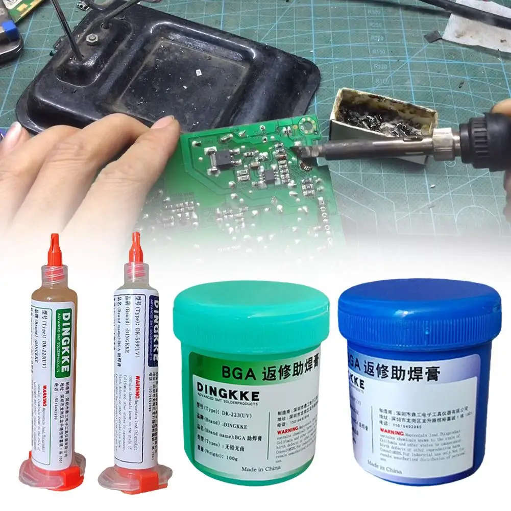 Solda Colar Extrusora Fluxo para Solda, LED, SMD, IC, PCB, Reparação iPhone, Acessórios de Solda