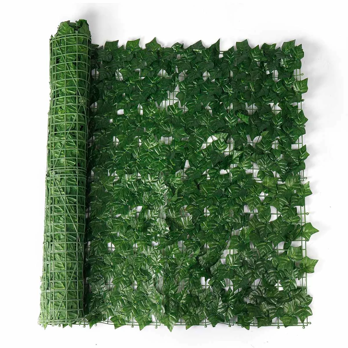 100x400cm Artificial Ivy Hedge Fence Panels Green Faux Ivy Leaf Privacy Fence Screen for Outdoor Home Garden Balcony Decoration