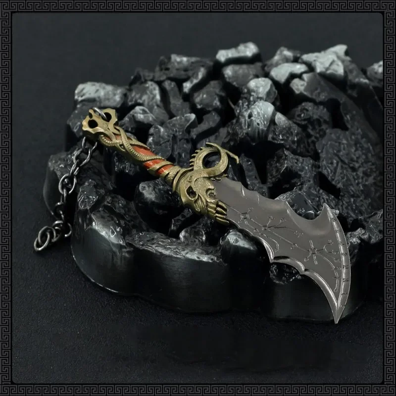 God of War Weapon Kratos Runic Blades of Chaos Ghost of Sparta Game Figure Sword Katana Keychain Model Toys Halloween Gifts Boys