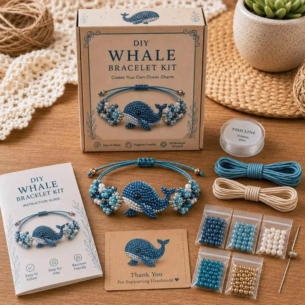 

DIY Beaded Bracelet Making Kit Cute Animal DIY Bracelet Beading Kit Octopus Owl Bee Fox Design Hand Jewelry Craft Set Home Decor