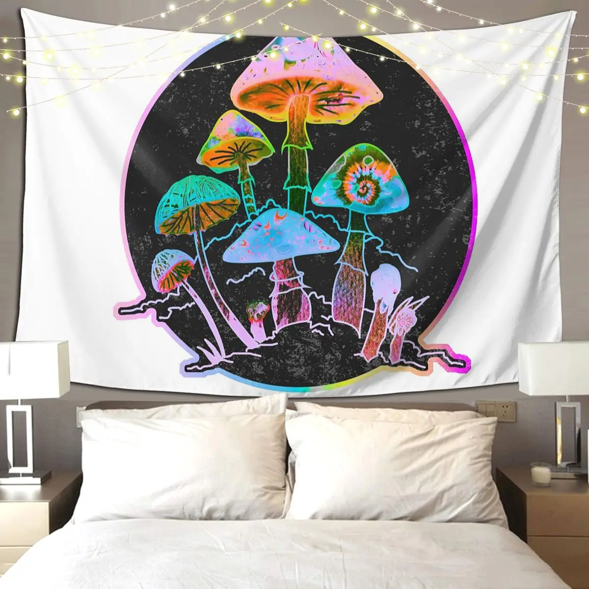 

Garden Of Shrooms 2020 Tapestry Funny Wall Hanging Aesthetic Home Decoration Tapestries for Living Room Bedroom Dorm Room