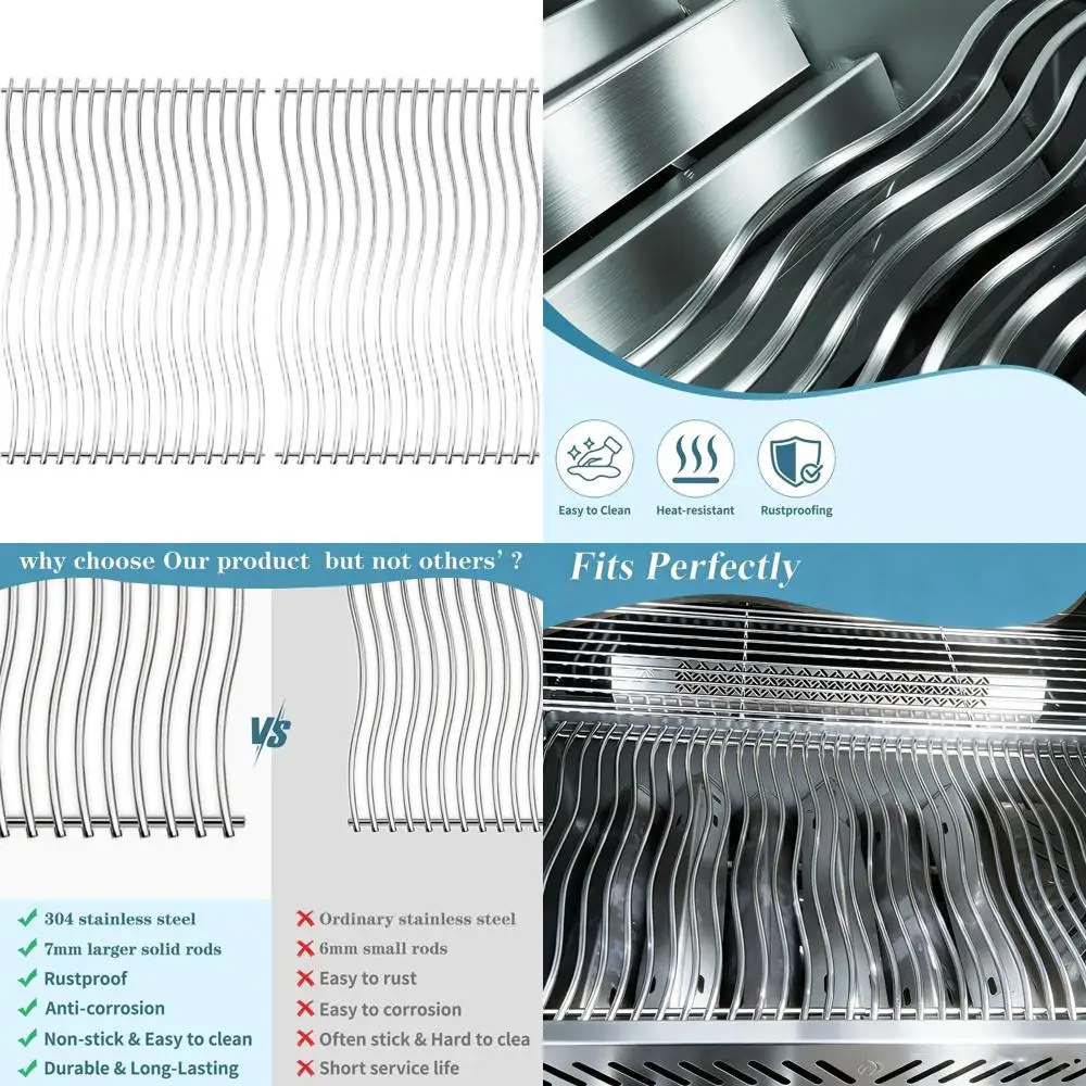 

17 3/4 Stainless Steel Cooking Grids, 2-Pack Replacement for Prestige PRO 500 Grills