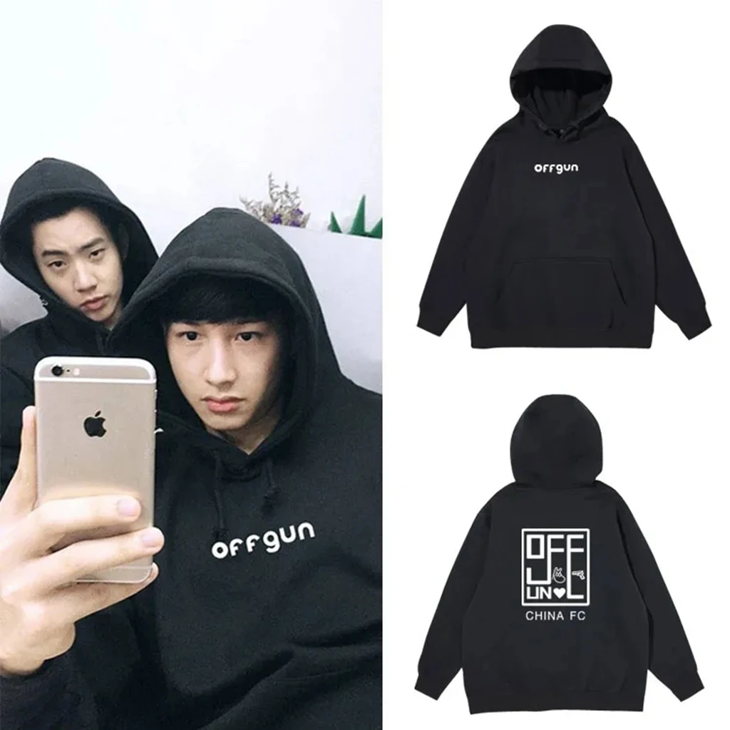 kpop ins offgun ZIPPER Space china fc Print Hoodie Women Men Autumn Sweatshirt pullover Hoody Kpop Clothes For Youth Fans