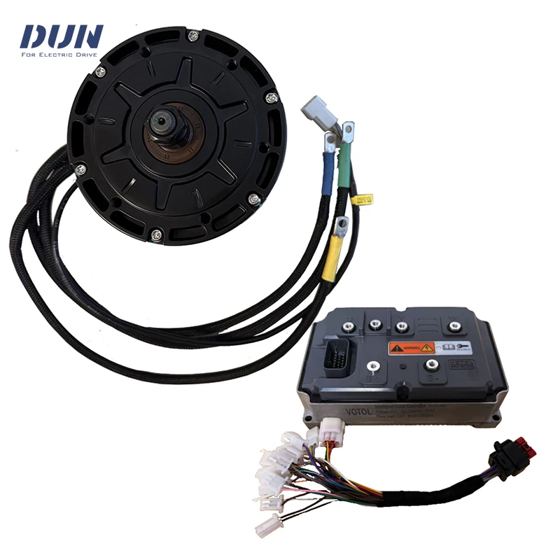 6000W QS138 100H 72V peak 20KW Mid-Drive Motor and VOTOL EM300S Controller Kits For Light Motorcycle Dirtbike Moped