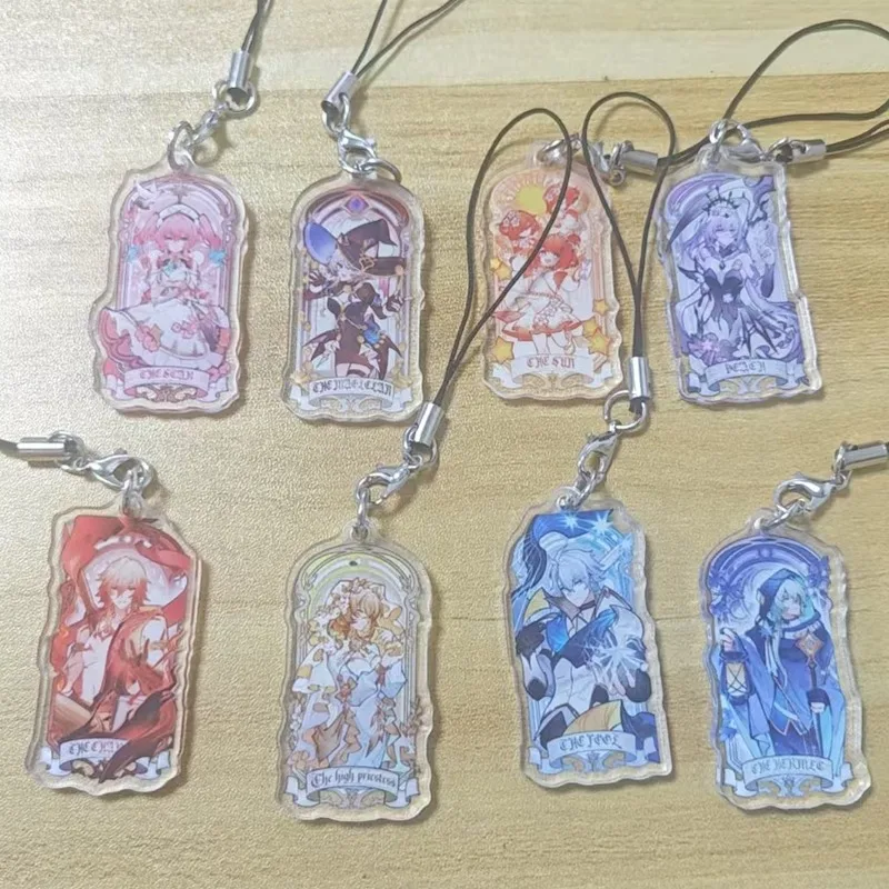 8Pcs/Set  Mobile Phone Lanyard Tribios Aglaea Anaxagoras Cipher Mydei Phainon Castorice Hyacinthia Phone Straps