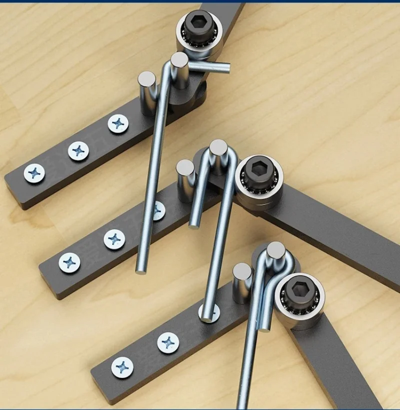 多機能ミニ手動ワイヤーベンダー - 90度直角鉄線曲げツール、ユニバーサル銅棒曲げ機