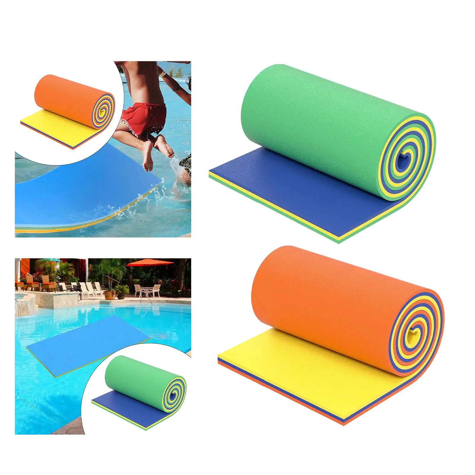 Float Water Mat Float Pad Soft Rolled up Foam Float Raft Drifting Mattress for Adults Beach Outside Boating Swimming Pool