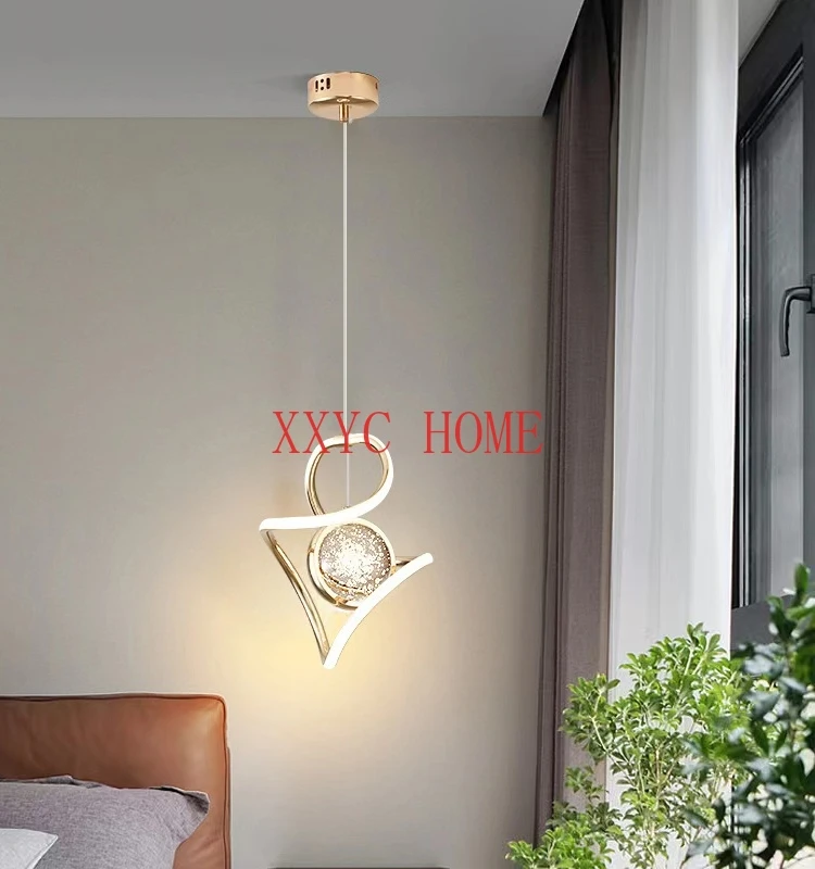 Chandelier Modern Minimalist Creative and Slightly Luxury Crystal Net Red Artistic Lamp Atmosphere Master Bedroom