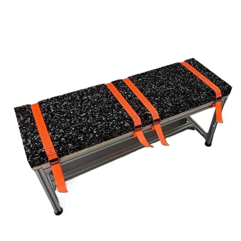 

Long stool coffee shop aluminum profile bench, low stool clothing store multi-person, movable bench