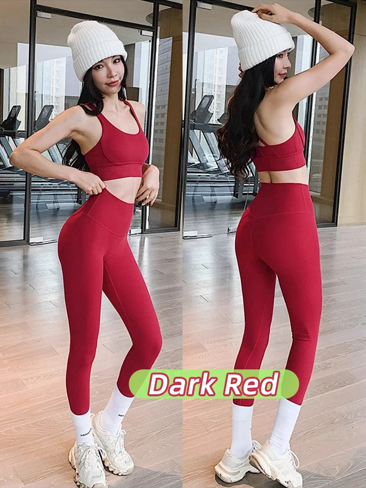 2 Piece Yoga Clothes Women's Tracksuit Athletic Wear Pilates Fitness Suit Gym Workout Push Up Clothes Sports Bra Leggings Suit