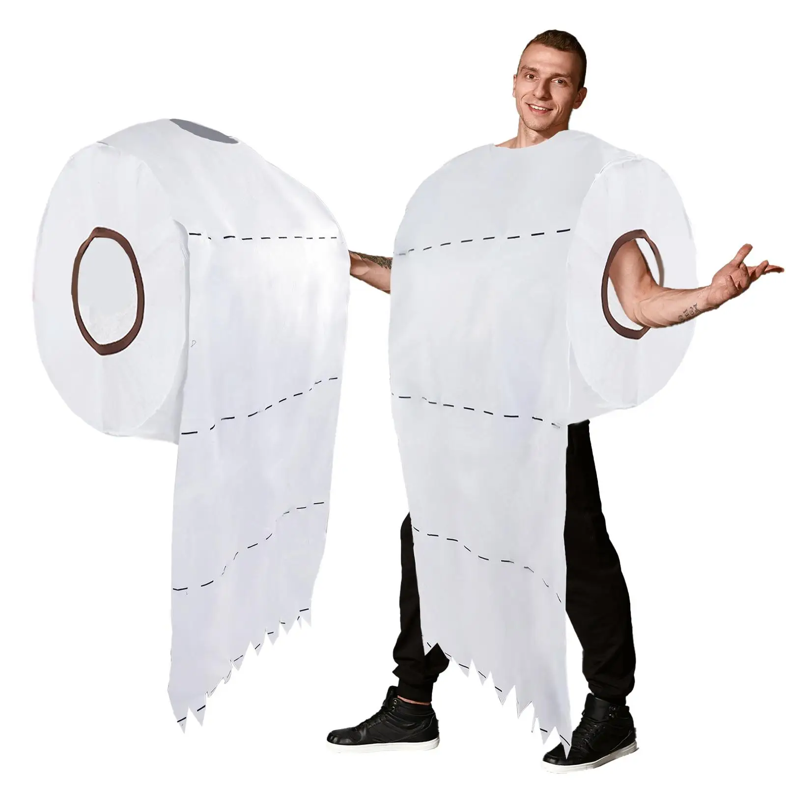 Disfraz de papel higiénico parodia de pareja loween, ropa étnica para mujer, ropa para el escenario, otoño 2023