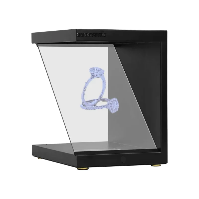 

3D 180 Degrees Hologram Holographic Projection Display Cabinet Transparent LCD Z Stely Showcase Display Box Jewelry Exhibition