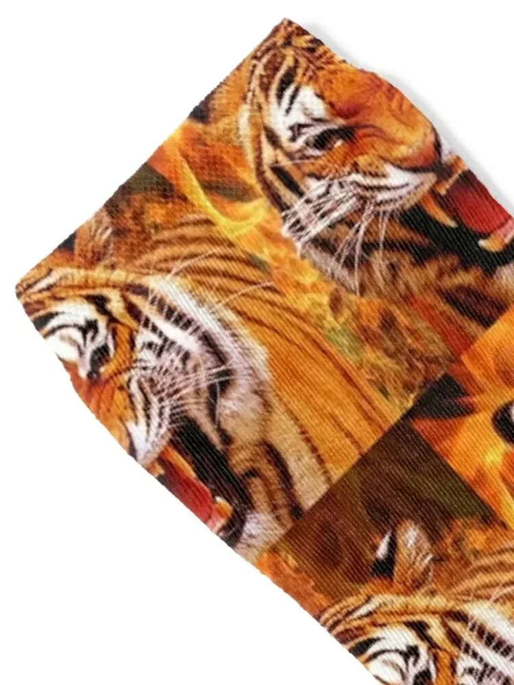 Tiger and Flame Socks Wholesale heated FASHION new year Socks Men's Women's