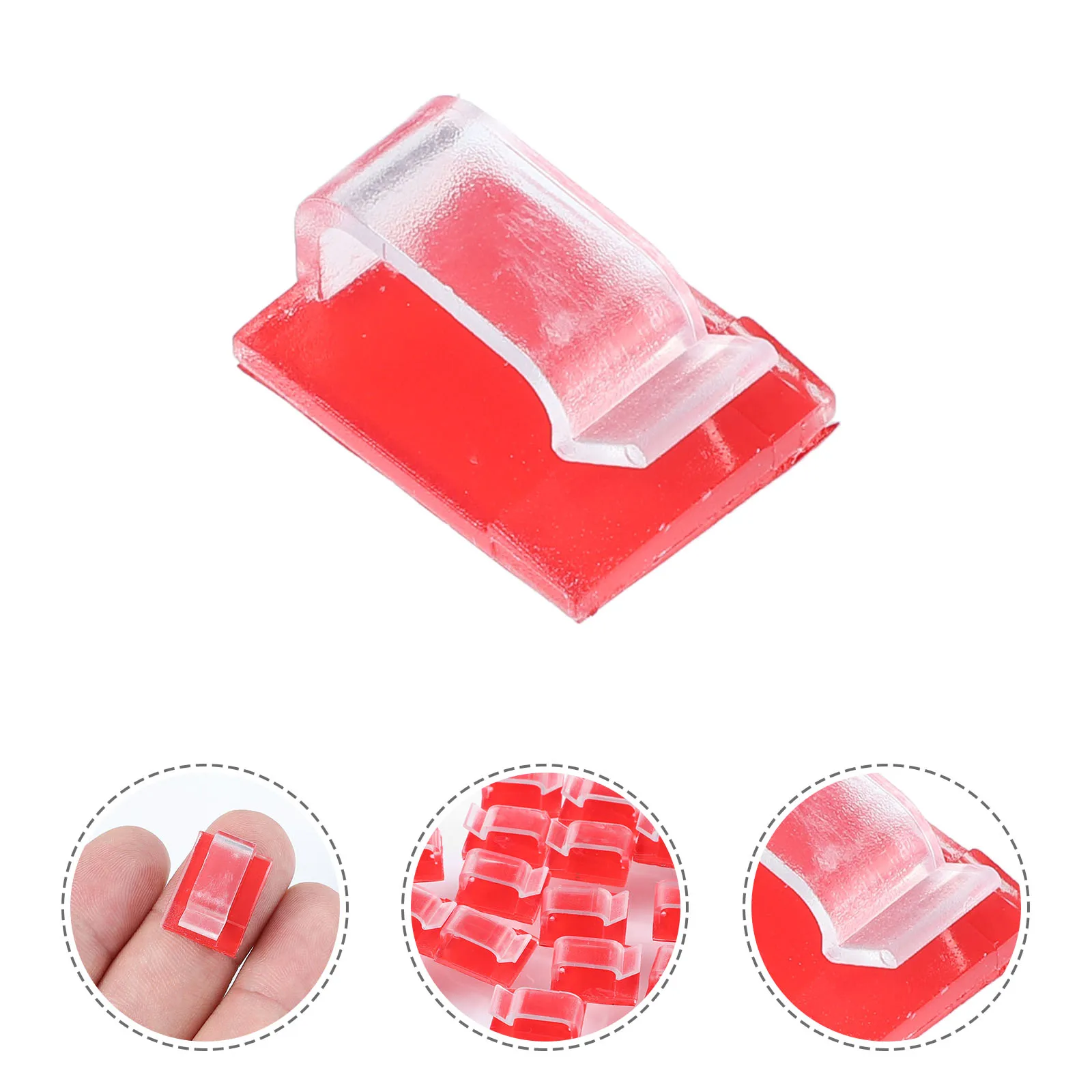 

100pcs Line Clips Cable Management Organizer Adhesive Desktop Cord Holder For Wire Cord Organizer Clips On Wall Table Glass Wood