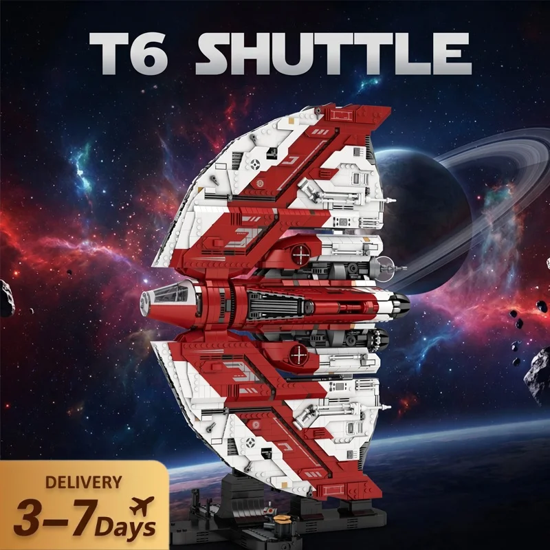  Militärisches T6 Space Shuttle Raumschiff Baustein-Set Sammlerstück Technik Raumschiff-Modell Bausteine Heim-Dekoration Kreatives Spielzeug Geschenke für Erwachsene 5227 Teile