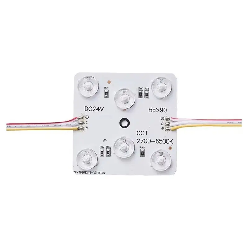 【LIMITED TIME DISCOUNT】CCT LED Module Light 10Pcs 3 Colors 24V Dimmable Diffuse For Ceiling Advertising Light Box Signboard Back