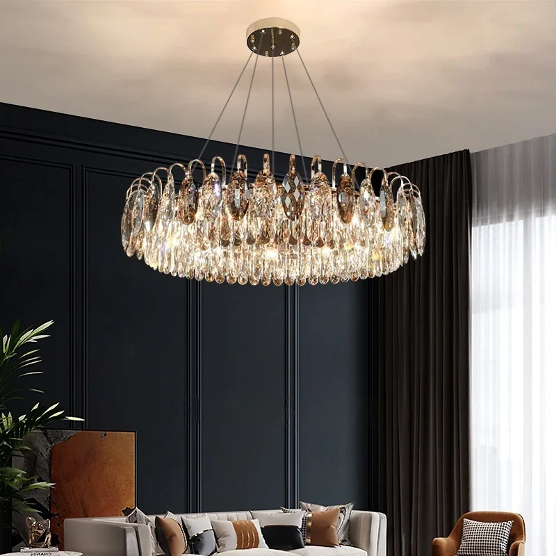 

Modern Ceiling Chandelier Living Room Pendant Light Minimalist Kitchen Island Hanging Lamp Lighting Luxury Crystal Chandeliers
