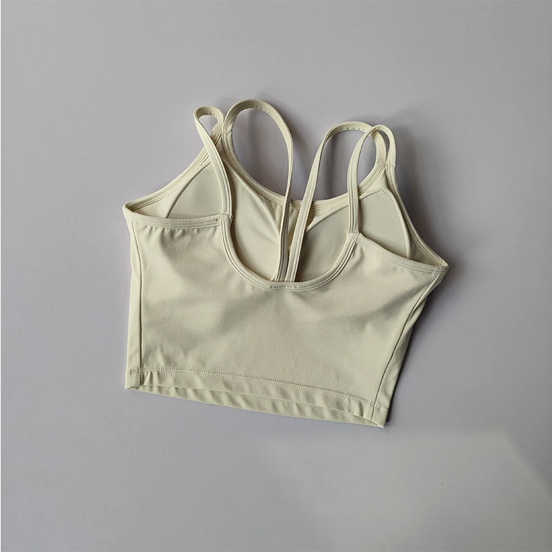 Women Yoga Camisole Fitness Bra Tights Yoga Beauty Vest High Strength Gym Pilates Sports Top Push Up Padded Yoga Tank Top