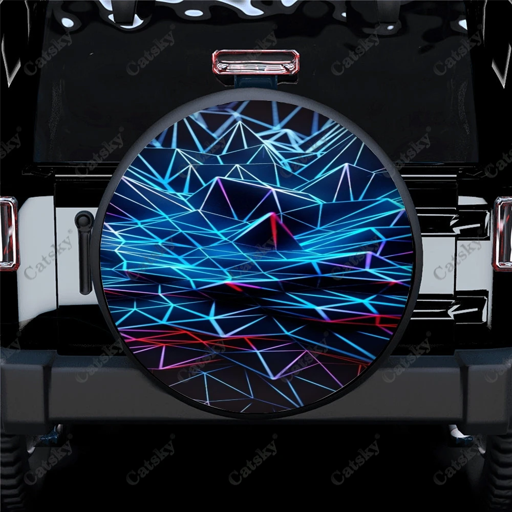 geometric irregular shapes car tire cover Waterproof Tire Wheel Protector for Car Truck SUV Camper Trailer Rv car tire cover