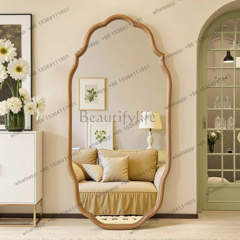 French Vintage Simple Mirror Design Create Frame Irregular Abnormity Funky Mirror Living Room Floor Dressing Espelhos Products