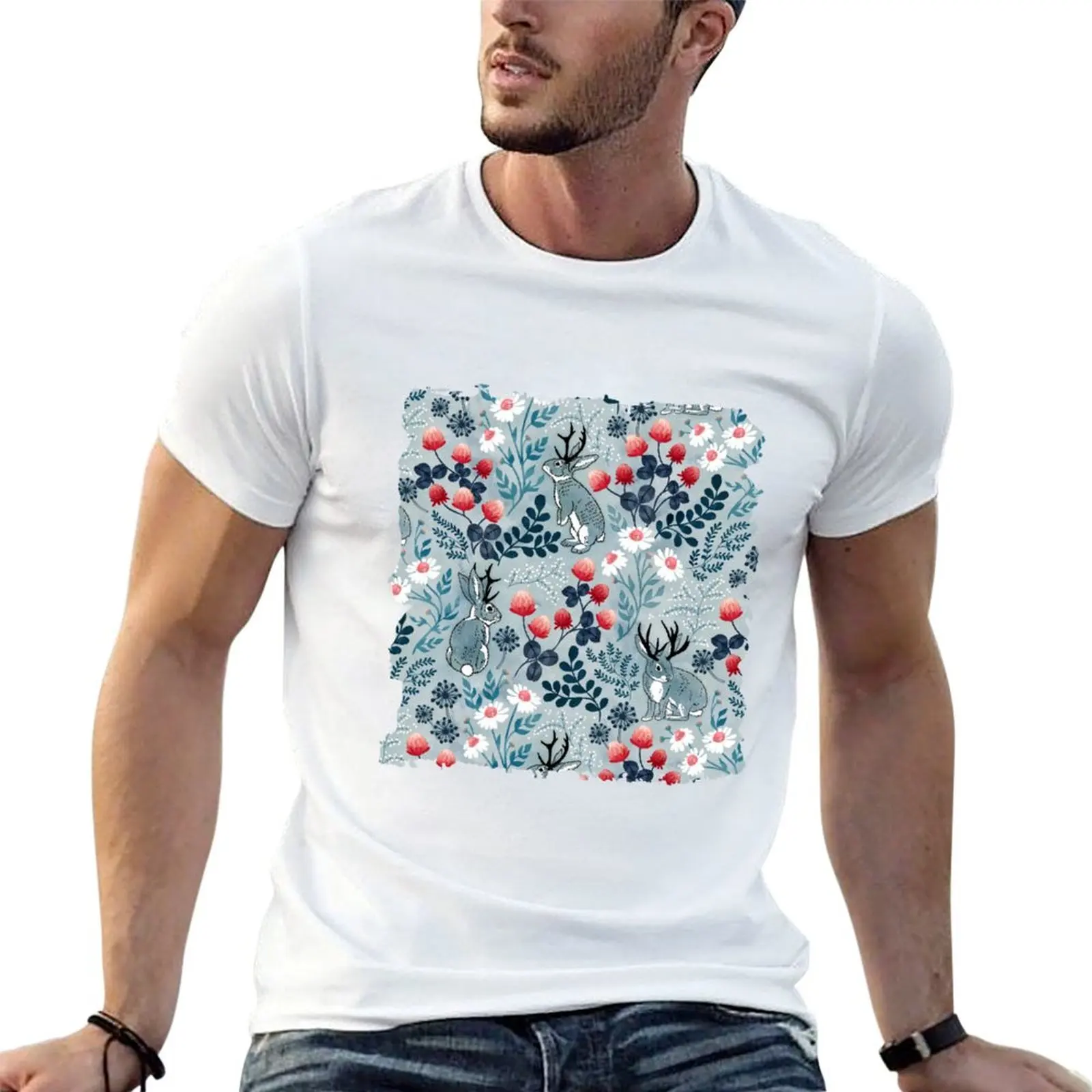 Jackalope meadow T-Shirt Mechanic Work Tee Shirt
