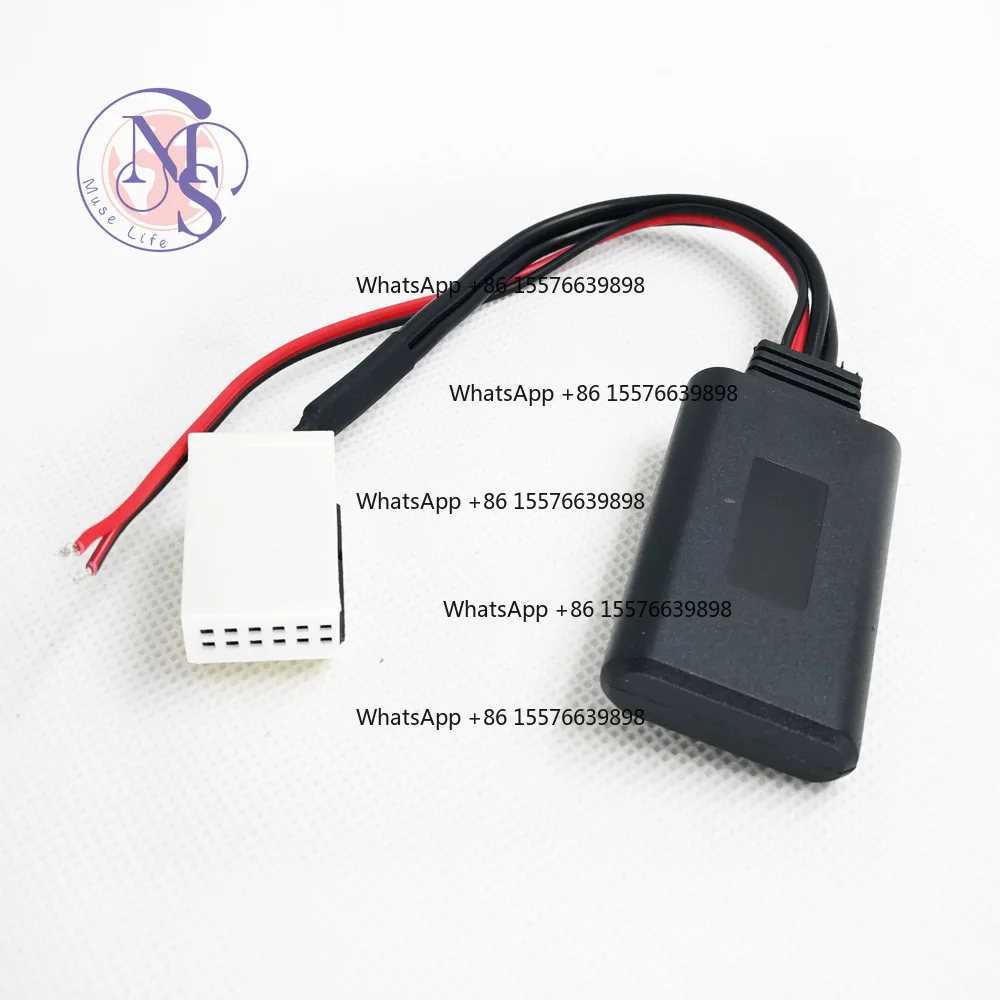 Bluetooth AUX Audio Harness with Microphone, Car Radio Stereo Music Adapter