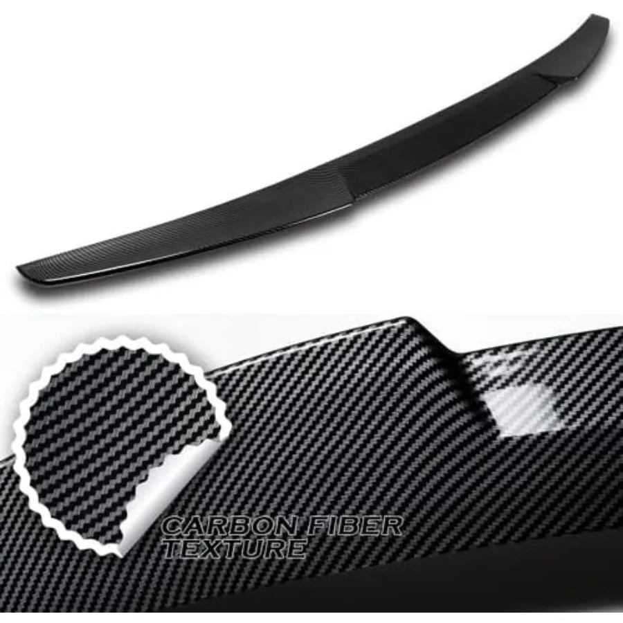 WPower ABS البلاستيك VStyle الخلفي غطاء صندوق السيارة المفسد الجناح ل 20112018 فولكس فاجن جيتا MK6 2012 2013 2014 2015 2016 2017 الكربون Pa #2