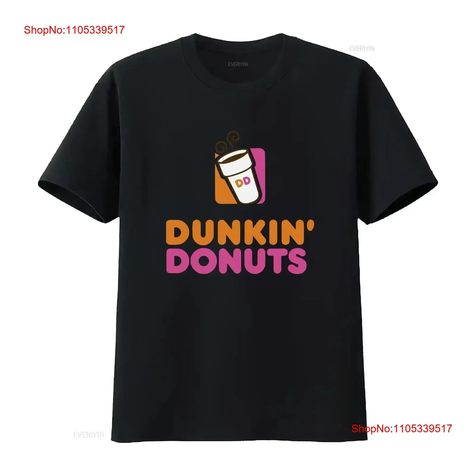 Dunkin Donuts T Shirt vintage Washed fashion Top For Everyday Wear streetwear Casual Stretched Slightly Comfortable vintage