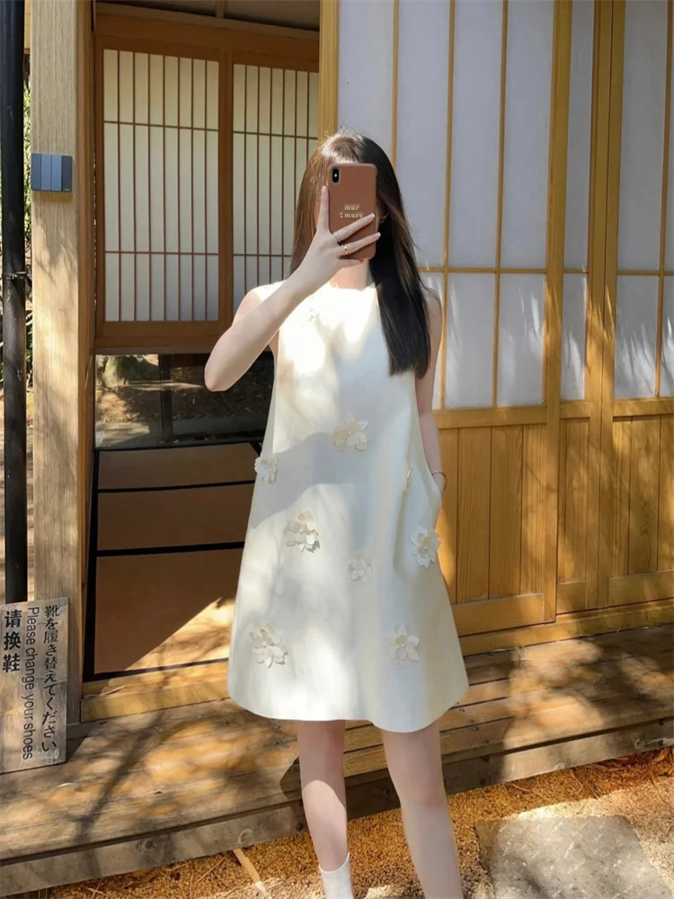 

2024 новое короткое стильное короткое белое платье для миниатюрных женщин, исключением высококачественного ощущения.