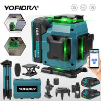 YOFIDRA 16 Lines 4D Laser Level Automatic 360 Horizontal Vertical Selfleveling Ultra Power Green Beam For Makita 18V Battery Pin