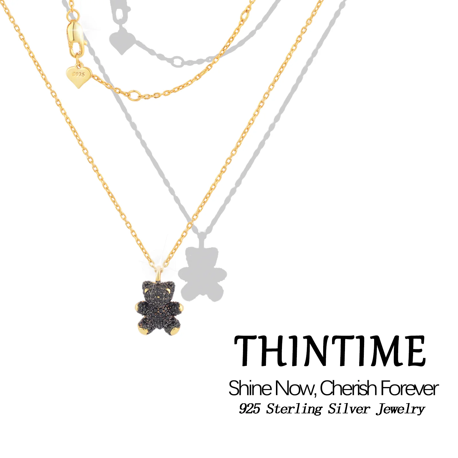 

Высококачественный милый кулон с плюшевым мишкой для женщин, нежное и блестящее ожерелье с животными, популярный корейский ювелирный подарок для подруг