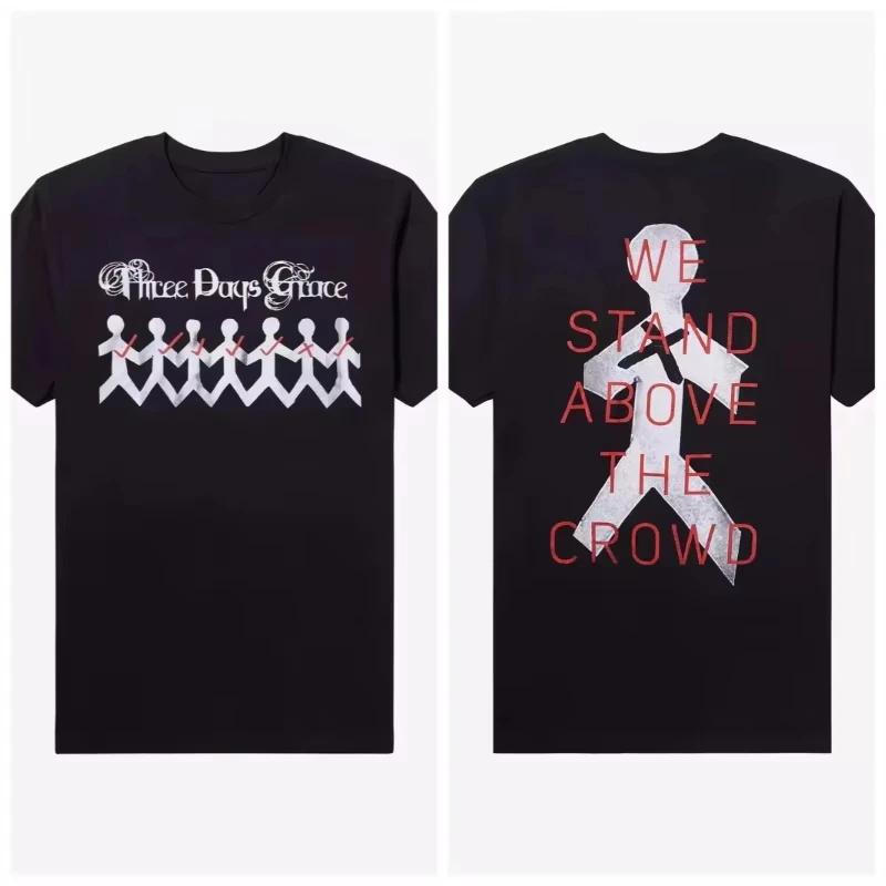 ثلاثة أيام غريس One-X ورقة فضفاضة مطبوعة القطن تي شيرت جودة عالية أزياء الشارع جودة عالية الملابس الرجالية والنسائية
