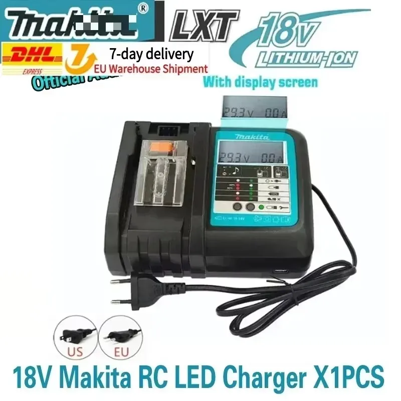 100% originele Makita oplaadbare accu voor elektrisch gereedschap, vervangbare LED lithium-ion, 18V 6.0 9.0Ah LXT BL1860B BL1860BL1850 BL1830