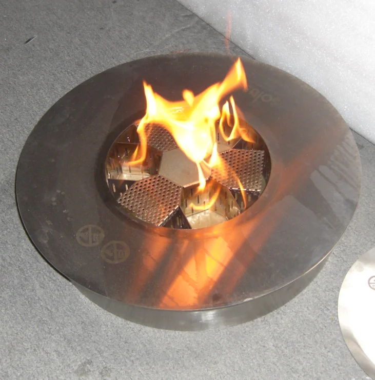 8 Liter Chemine Round Ethanol Fire Pit Freestanding Fireplace Outdoor Use