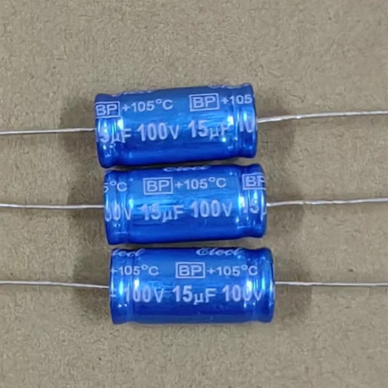 

10PCS High-Frequency Audio Crossover Non-Polarized NP Axial Horizontal Electrolytic Capacitor 100V 15uF 15uF 100V 13X25