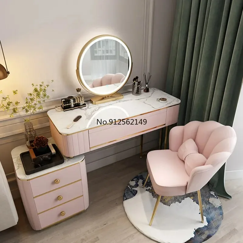 

Northern Europe rock board bedroom modern simple luxury high-grade internet celebrity storage cabinet one dressing makeup tables