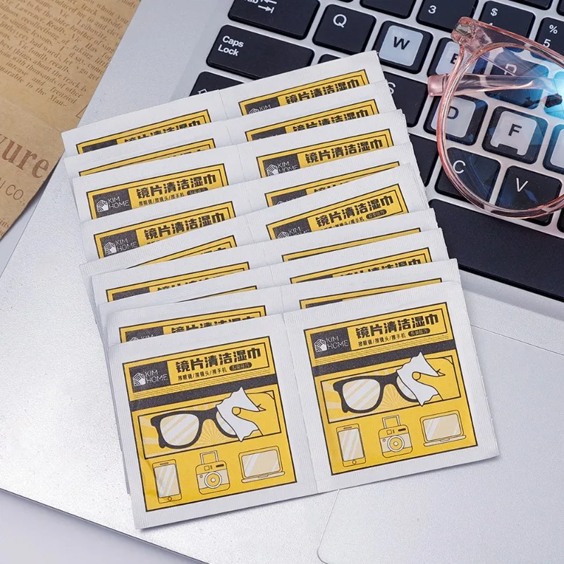 Lens Cleaning Wipes Disposable Anti-Fog Eyeglass Glasses Lens Cleaner Wet Wipes Eyewear Phone Screen Camera Lens Cleaning Tissue
