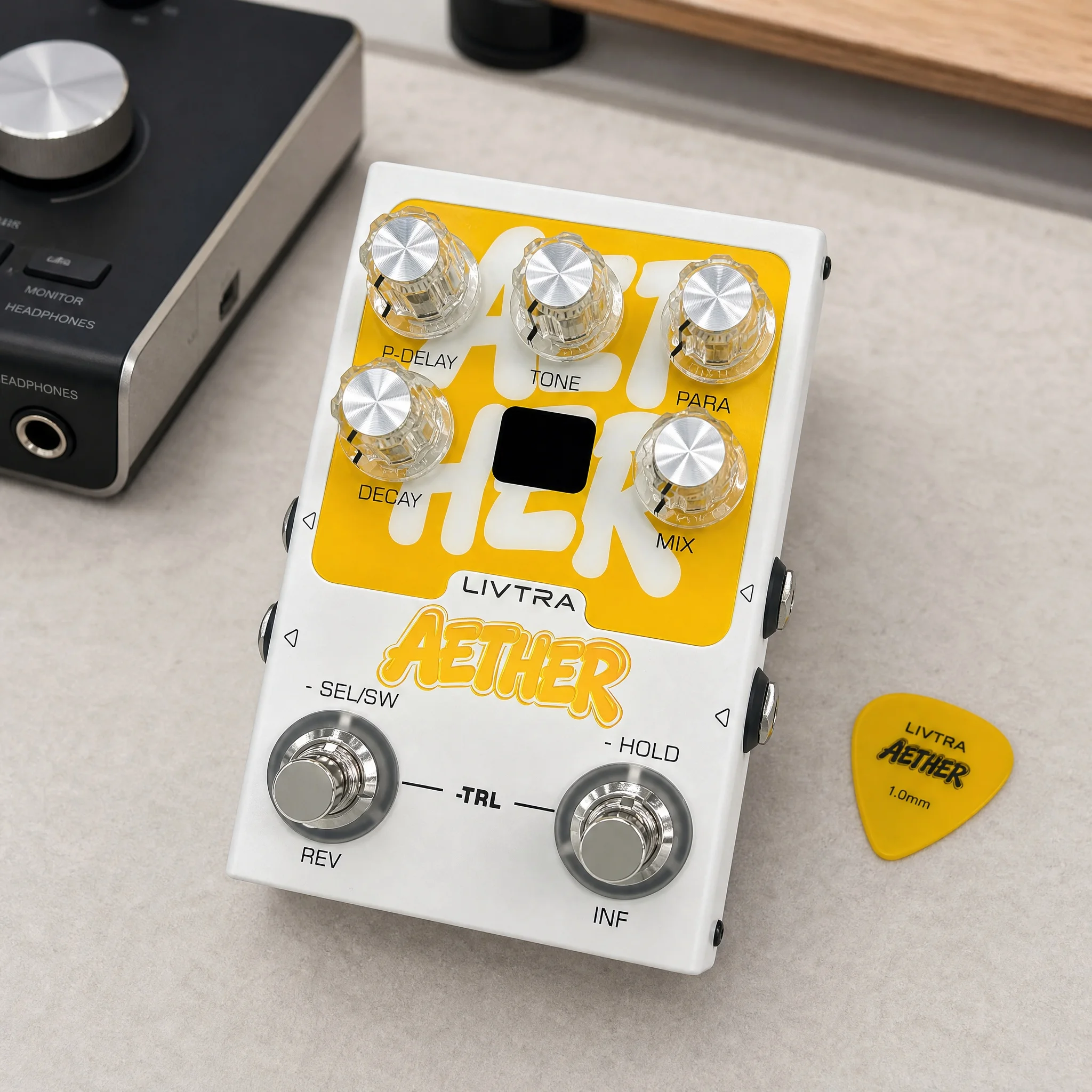 

LIVTRA AETHER 9 Spatial Reverb Pedal,True Stereo I/O In/Out,USB Recording, Analog+Bypass,for Electric Guitar Player Studio/Live